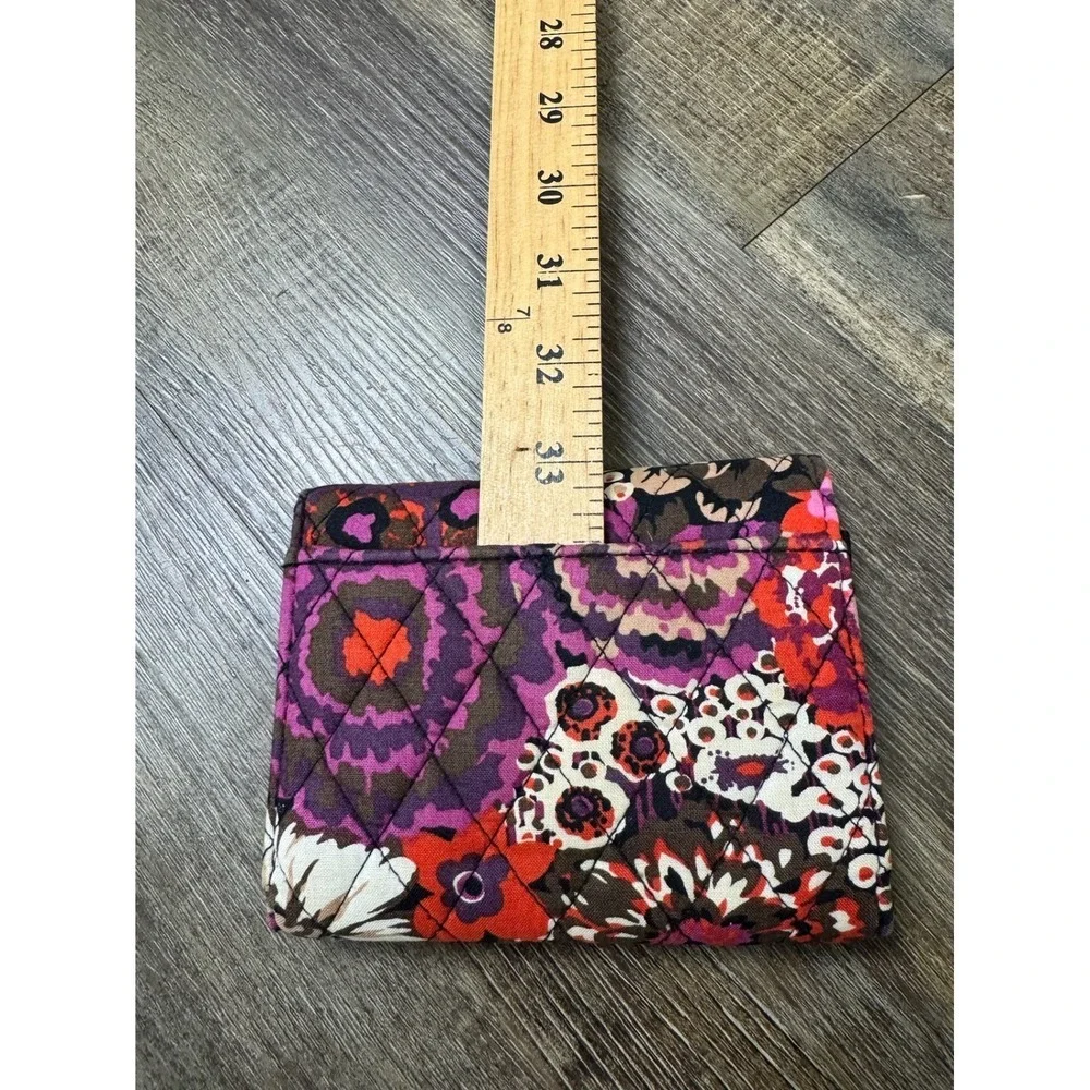 Vera Bradley Rosewood Modern Medley RFID Trifold Wallet Wristlet Quilted  Floral - Picture 7 of 11